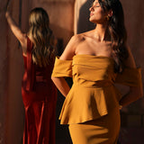 VESTIDO 'MORELL' MOSTARDA