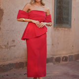 VESTIDO 'MORELL' VERMELHO