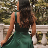 VESTIDO 'ALBA' VERDE GARRAFA