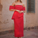 VESTIDO 'MORELL' VERMELHO