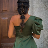 VESTIDO 'JOSEPHINE' VERDE OLIVA