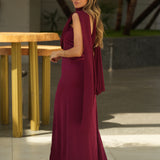 VESTIDO 'GARDEN' BORDÓ