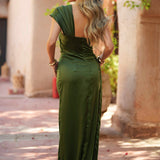 VESTIDO 'INÊS" VERDE OLIVA