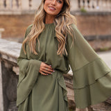 DRESS 'BONNIE' OLIVE GREEN
