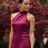 VESTIDO 'MARYANNA' BORDÔ