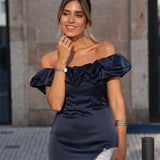 VESTIDO 'ZAHARA' AZUL MARINHO