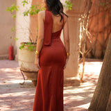 VESTIDO 'SOFIAH' TIJOLO