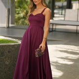 VESTIDO 'MARCELA' BORDÔ