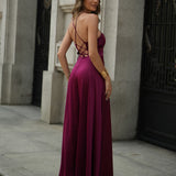 'SASA' BORDEAUX DRESS