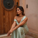 ROBE 'ANNA' SAGE VÉRITABLE