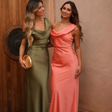 ROBE 'ANNA' DOUCE OLIVE