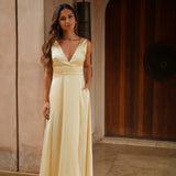 DRESS 'CAMILLA' PASTEL YELLOW