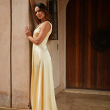 DRESS 'CAMILLA' PASTEL YELLOW