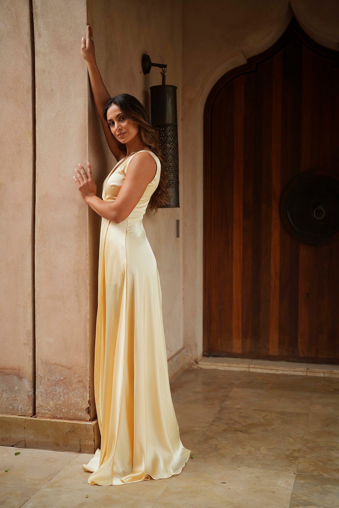 DRESS 'CAMILLA' PASTEL YELLOW