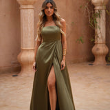 KLEID 'MIRNA' SANFT OLIVGRÜN