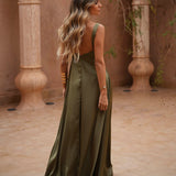 KLEID 'MIRNA' SANFT OLIVGRÜN