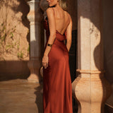 ROBE 'ELODIE' TERRACOTTE