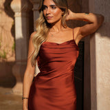 ROBE 'ELODIE' TERRACOTTE