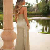 VESTIDO 'LARA' DUSTY GREEN