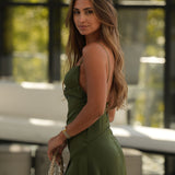 DRESS 'MONIQUE' OLIVE GREEN