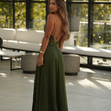DRESS 'MONIQUE' OLIVE GREEN