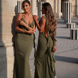 DRESS 'NURIAH' OLIVE GREEN