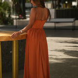 VESTIDO 'SHARMA' TERRACOTA SUAVE