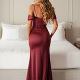 VESTIDO 'CASSIE' WARM BURGUNDY