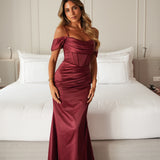 VESTIDO 'CASSIE' WARM BURGUNDY