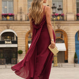 VESTIDO 'FONTELINA' BORDÓ