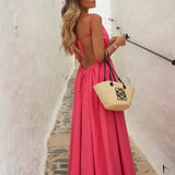 DRESS 'BINIBECA' PINK (100% Linen)