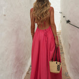 DRESS 'BINIBECA' PINK (100% Linen)