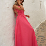 DRESS 'BINIBECA' PINK (100% Linen)