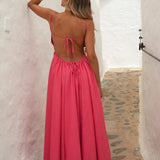DRESS 'BINIBECA' PINK (100% Linen)