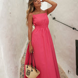 DRESS 'BINIBECA' PINK (100% Linen)