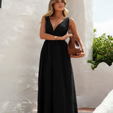 DRESS 'MALLORCA' BLACK (100% Linen)