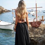 DRESS 'SARDENHA' BLACK (100% Linen)