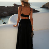 SET 'ST. BARTH' BLACK (100% Linen)