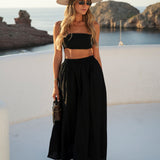 SET 'ST. BARTH' BLACK (100% Linen)