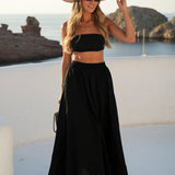 SET 'ST. BARTH' BLACK (100% Linen)
