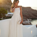 DRESS 'BINIBECA' WHITE (100% Linen)