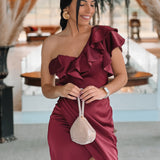 VESTIDO 'CELLY' BURGUNDY