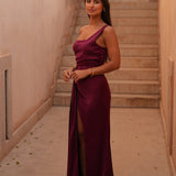 'LARA' DRESS BURGUNDY