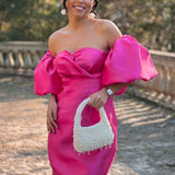 'ANITA' FUCHSIA DRESS