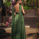 ROBE 'LETÍCIA' VERT OLIVE