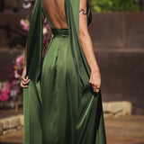 'LETÍCIA' OLIVE GREEN DRESS