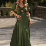 'BUBALI' OLIVE GREEN DRESS