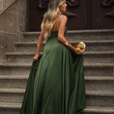 'POLLY' OLIVE GREEN DRESS