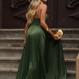 'POLLY' OLIVE GREEN DRESS