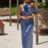 'MAGDALENA' DUSTY BLUE DRESS